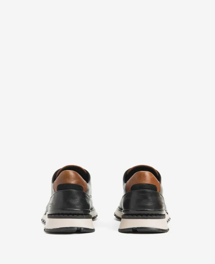 Kenneth Cole Sneakers Men Kev Leather LaceUp With TECHNICOLE Blackgrey Kenneth Cole Sneakers Men Kev Leather LaceUp With TECHNICOLE Blackgrey