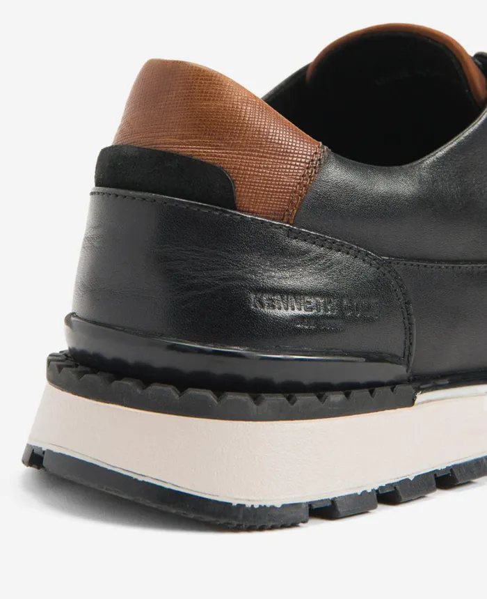 Kenneth Cole Sneakers Men Kev Leather LaceUp With TECHNICOLE Blackgrey Kenneth Cole Sneakers Men Kev Leather LaceUp With TECHNICOLE Blackgrey