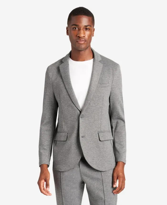Kenneth Cole Suits and Suit Separates Men Knit Tailored Jacket Gargoyleheather Kenneth Cole Suits and Suit Separates Men Knit Tailored Jacket Gargoyleheather