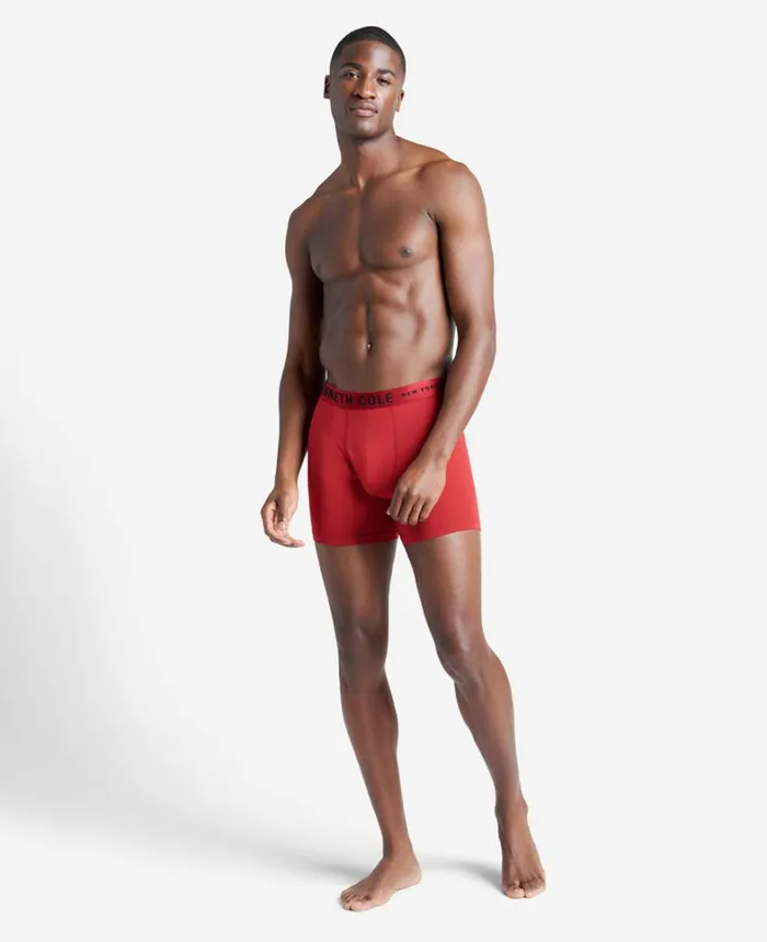 Kenneth Cole Underwear and Loungewear Men Micro Stretch Boxer Briefs 3Pack Blackredgranite Kenneth Cole Underwear and Loungewear Men Micro Stretch Boxer Briefs 3Pack Blackredgranite