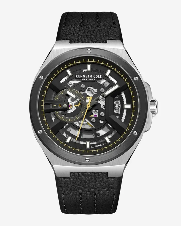 Kenneth Cole Watches Men Automatic Strap Watch Black