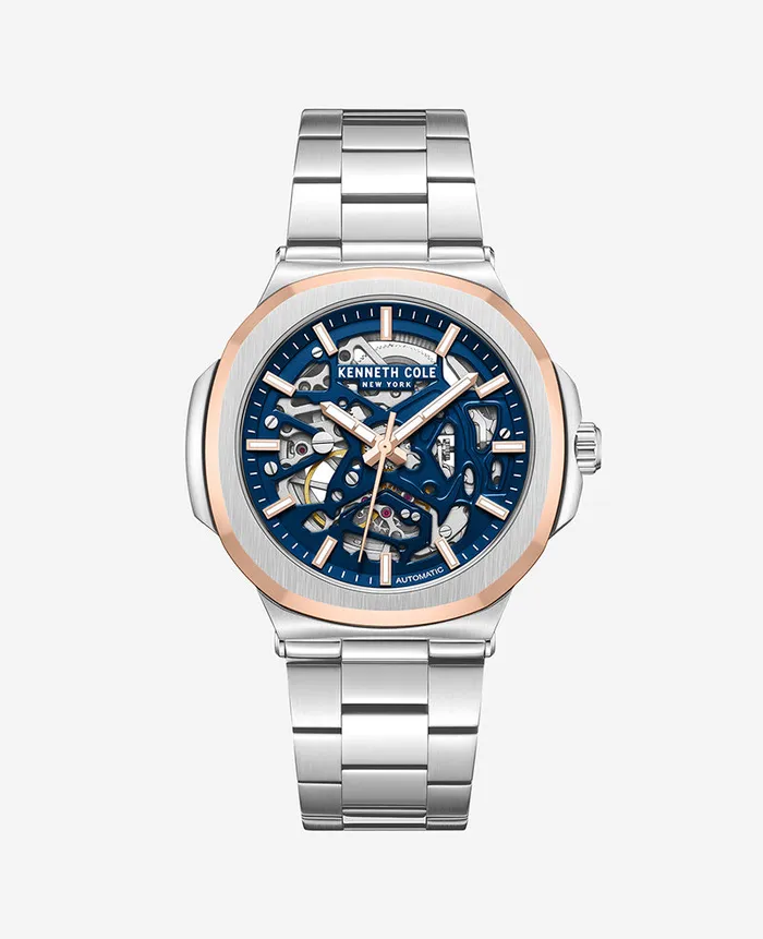 Kenneth Cole Watches Men Kenneth Cole New York Automatic Bracelet Watch Silver