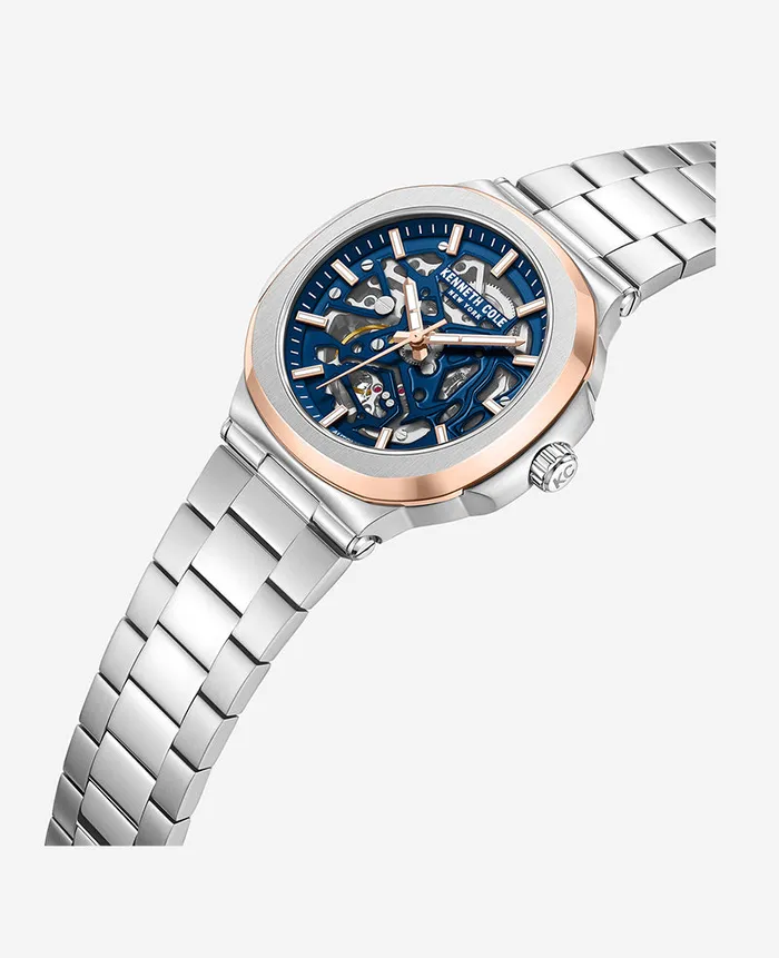 Kenneth Cole Watches Men Kenneth Cole New York Automatic Bracelet Watch Silver