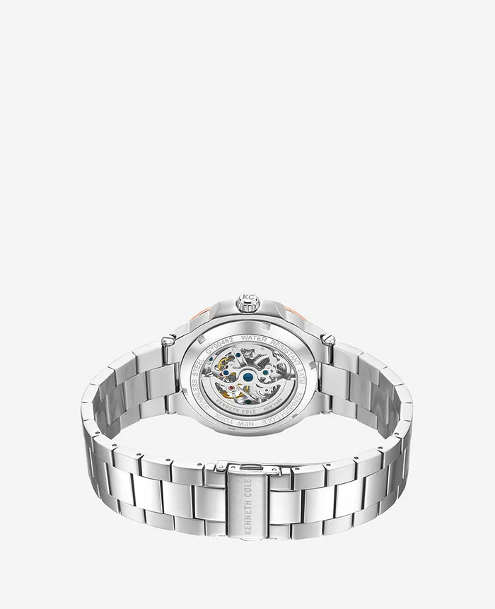 Kenneth Cole Watches Men Kenneth Cole New York Automatic Bracelet Watch Silver