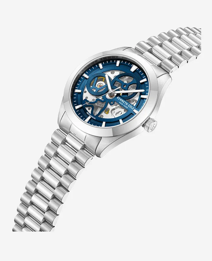 Kenneth Cole Watches Men Mechanical Stainless Steel Watch Silver Kenneth Cole Watches Men Mechanical Stainless Steel Watch Silver