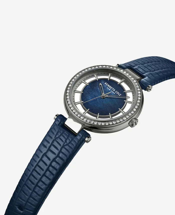 Kenneth Cole Watches Women Modern Classic Slim Water Resistant Leather Strap Watch Blue Kenneth Cole Watches Women Modern Classic Slim Water Resistant Leather Strap Watch Blue