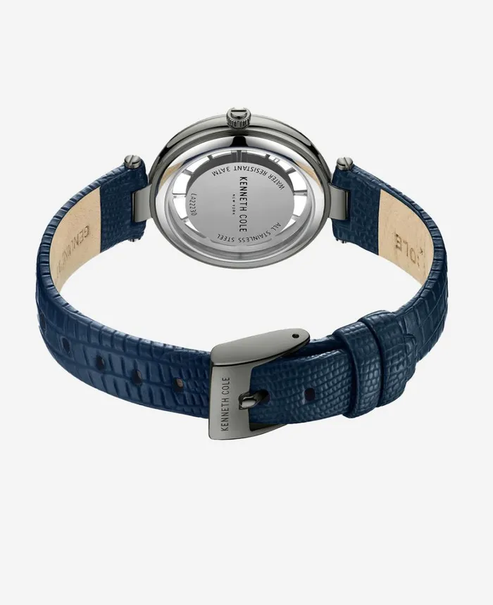 Kenneth Cole Watches Women Modern Classic Slim Water Resistant Leather Strap Watch Blue Kenneth Cole Watches Women Modern Classic Slim Water Resistant Leather Strap Watch Blue
