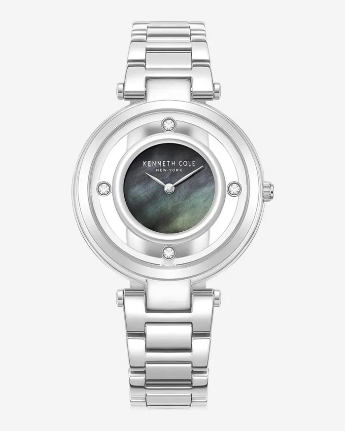 Kenneth Cole Watches Women Transparency Bracelet Watch Silver