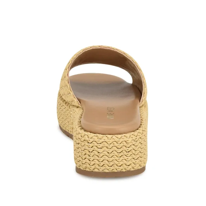 Keziah Flatform Slide Sandals Light Natural Women Nine West Low Heel Keziah Flatform Slide Sandals Light Natural Women Nine West Low Heel