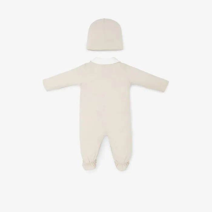 Kids Beige Jersey Teddy Bear Kit Beige Fendi Baby Girl