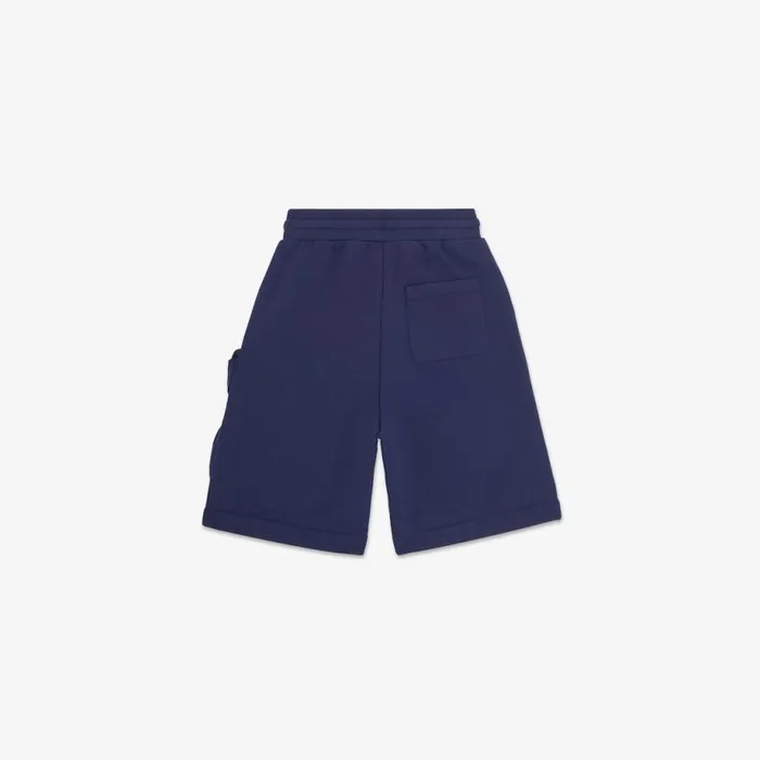 Kids Blue Jersey Fleece Junior Bermudas Blue Fendi Ready To Wear