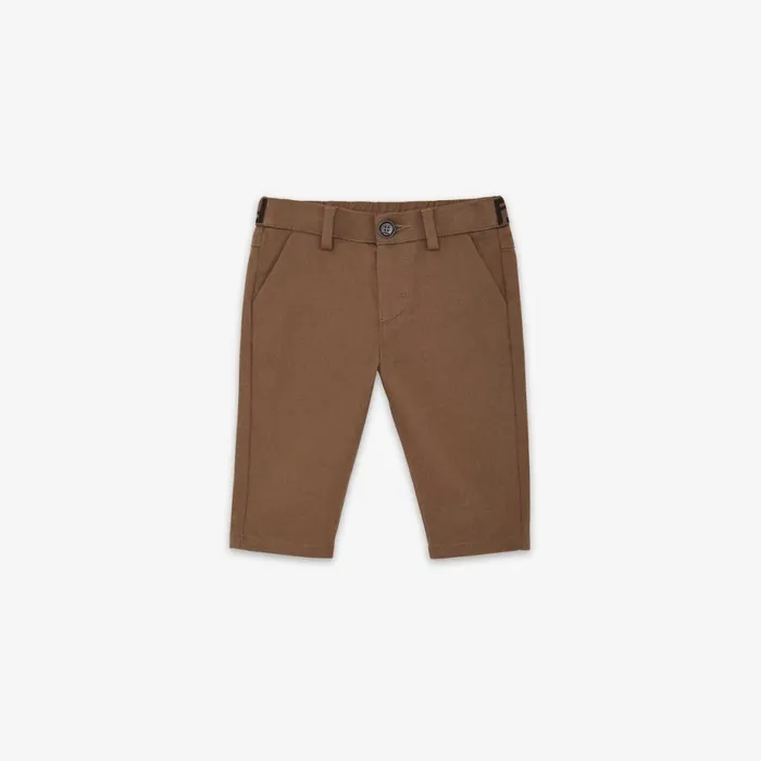 Kids Brown Gabardine Baby Trousers Brown Fendi Baby Girl