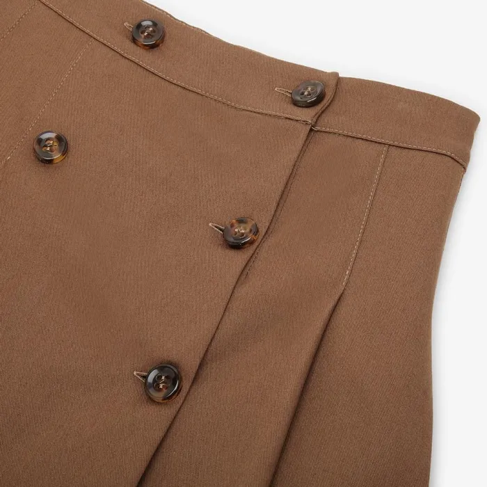 Kids Brown Gabardine Junior Skirt Brown Fendi Ready To Wear