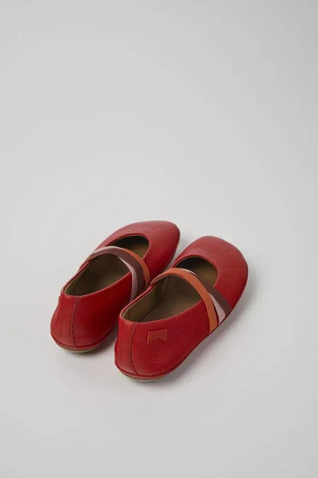 Kids Camper Ballerinas Twins Red Leather Ballerinas For Kids Kids Camper Ballerinas Twins Red Leather Ballerinas For Kids