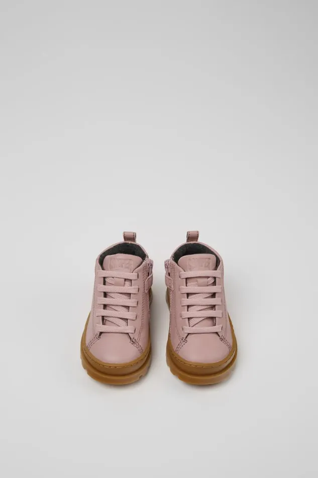 Kids Camper Boots Brutus Pink Leather Ankle Boots For Kids Kids Camper Boots Brutus Pink Leather Ankle Boots For Kids