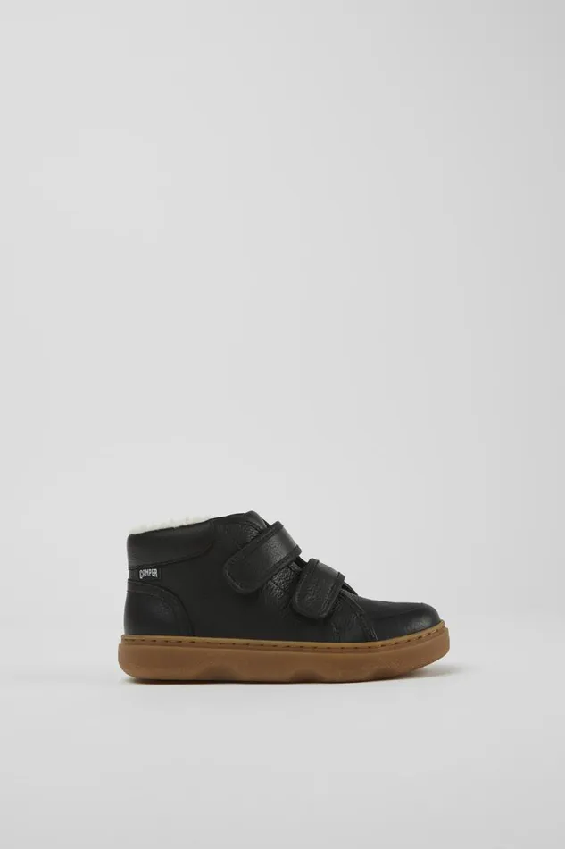Kids Camper Boots Kiddo Black Leather Boots Kids Camper Boots Kiddo Black Leather Boots