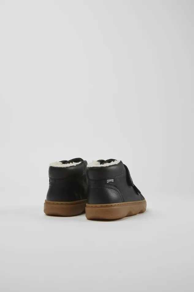Kids Camper Boots Kiddo Black Leather Boots Kids Camper Boots Kiddo Black Leather Boots