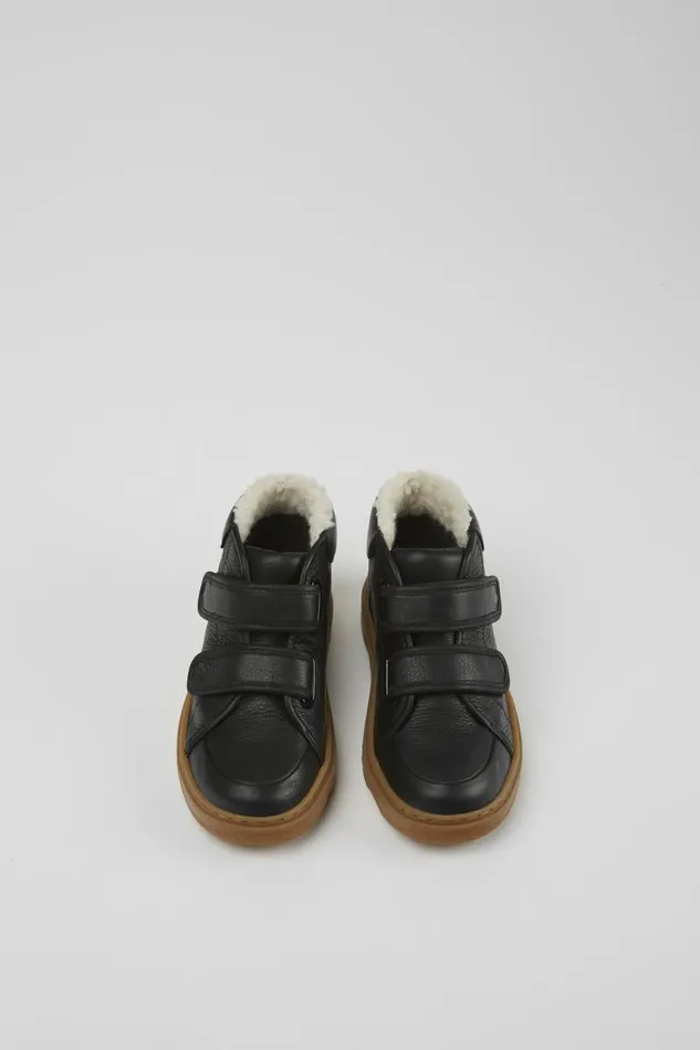 Kids Camper Boots Kiddo Black Leather Boots Kids Camper Boots Kiddo Black Leather Boots