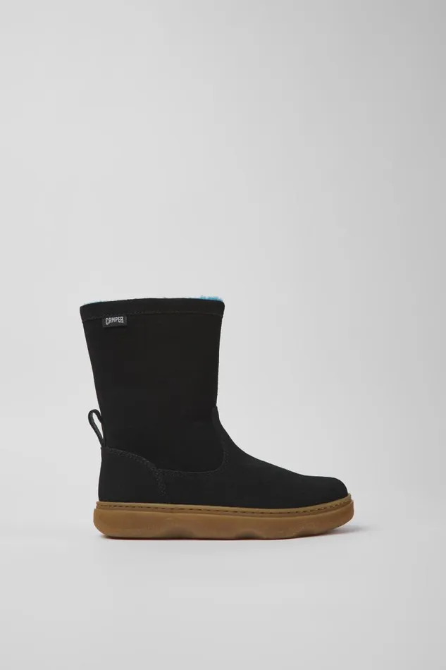 Kids Camper Boots Kiddo Black Nubuck Boots For Kids Kids Camper Boots Kiddo Black Nubuck Boots For Kids