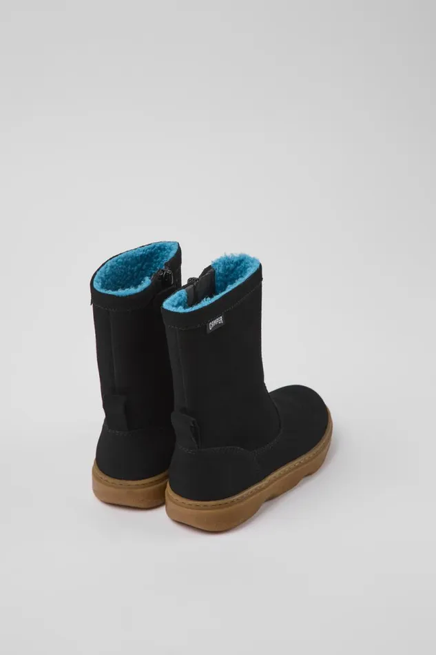 Kids Camper Boots Kiddo Black Nubuck Boots For Kids Kids Camper Boots Kiddo Black Nubuck Boots For Kids
