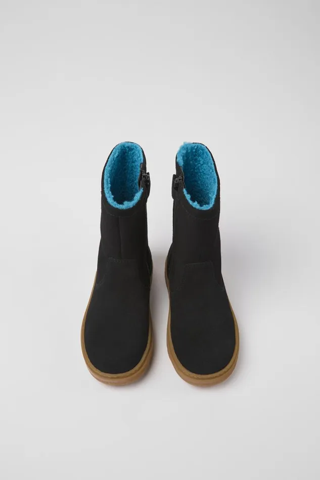 Kids Camper Boots Kiddo Black Nubuck Boots For Kids Kids Camper Boots Kiddo Black Nubuck Boots For Kids