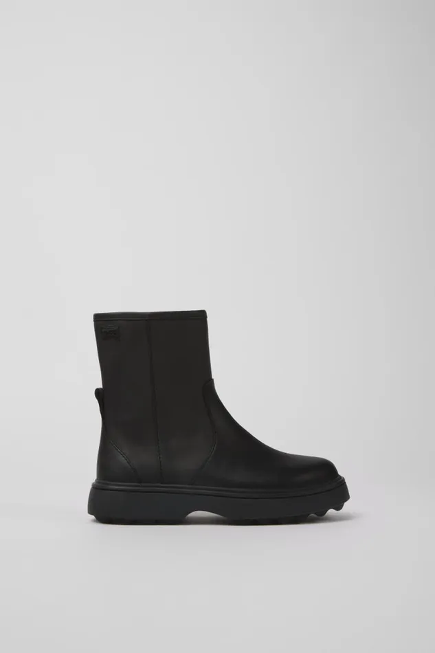 Kids Camper Boots Norte Black Leather Boots