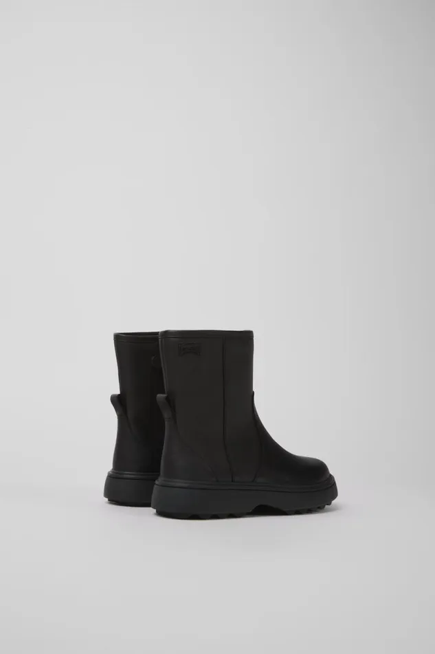 Kids Camper Boots Norte Black Leather Boots