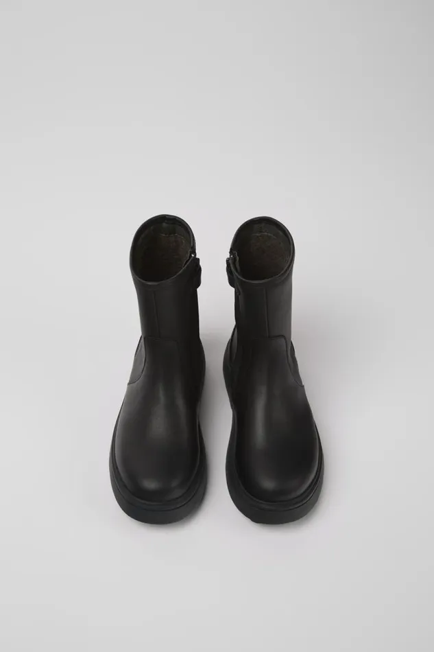 Kids Camper Boots Norte Black Leather Boots
