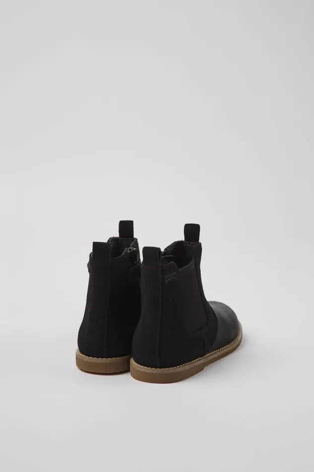 Kids Camper Boots Savina Black Nubuck And Leather Ankle Boots For Kids Kids Camper Boots Savina Black Nubuck And Leather Ankle Boots For Kids