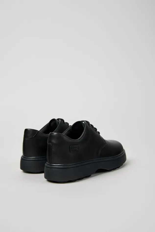 Kids Camper Casual Shoes Norte Black Leather Laceup Shoes For Kids