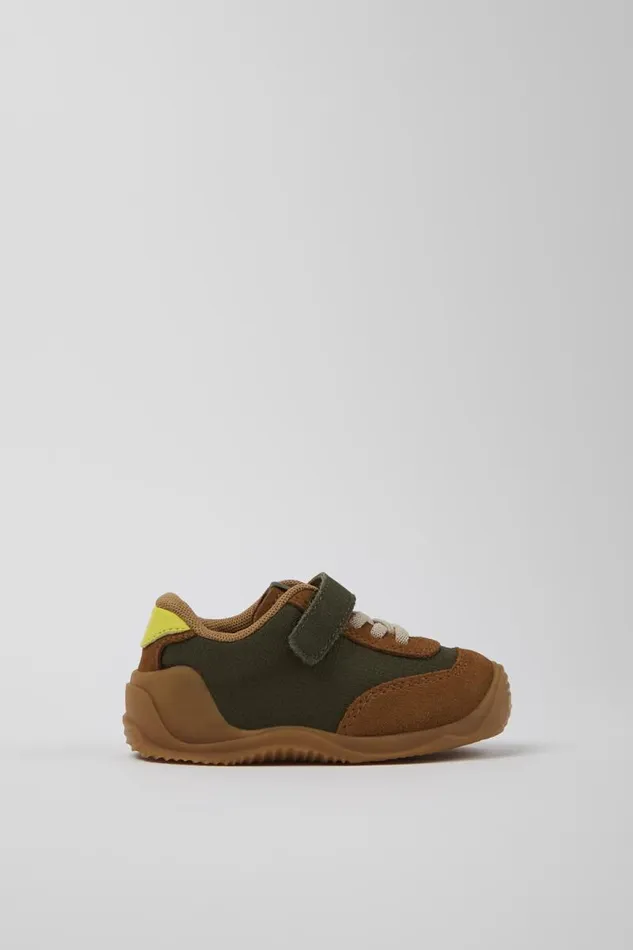 Kids Camper Sneakers Dadda Green Textile And Nubuck Sneakers For Kids Kids Camper Sneakers Dadda Green Textile And Nubuck Sneakers For Kids