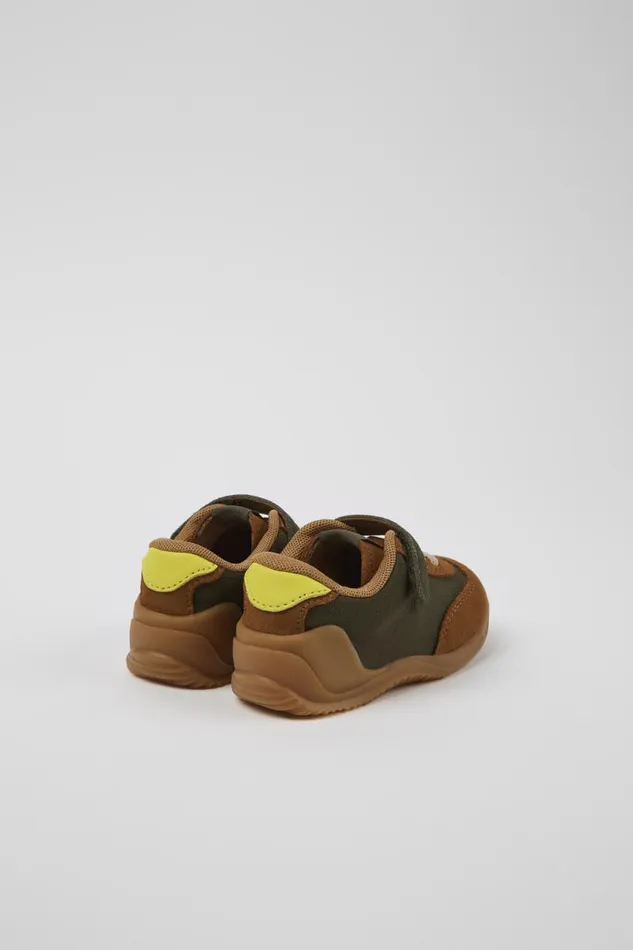 Kids Camper Sneakers Dadda Green Textile And Nubuck Sneakers For Kids Kids Camper Sneakers Dadda Green Textile And Nubuck Sneakers For Kids