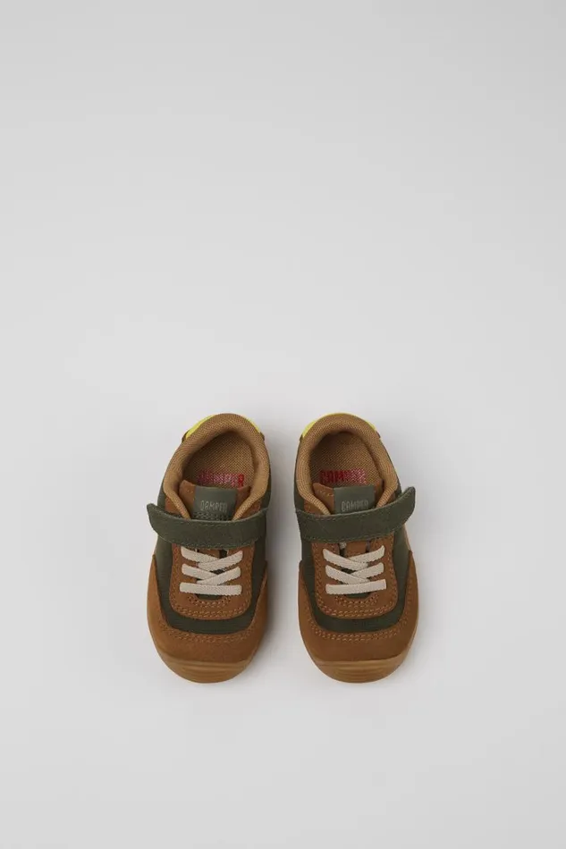 Kids Camper Sneakers Dadda Green Textile And Nubuck Sneakers For Kids Kids Camper Sneakers Dadda Green Textile And Nubuck Sneakers For Kids
