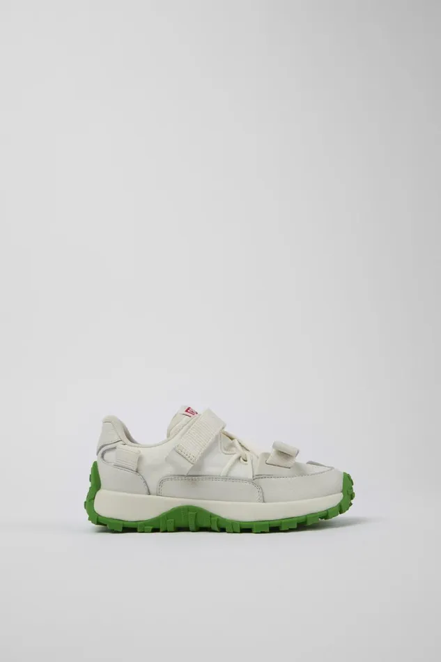 Kids Camper Sneakers Drift Trail White TextileLeather Sneaker