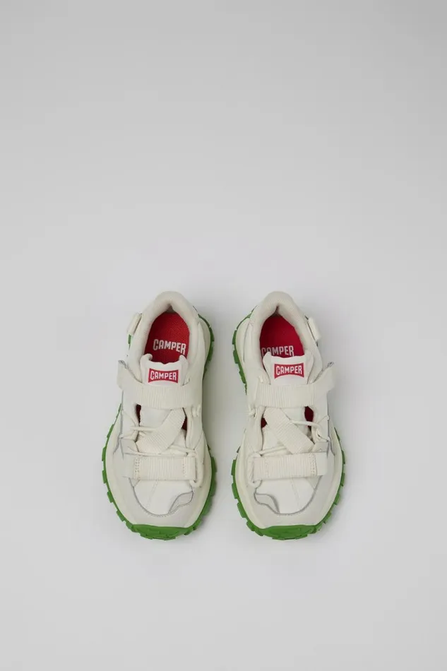 Kids Camper Sneakers Drift Trail White TextileLeather Sneaker