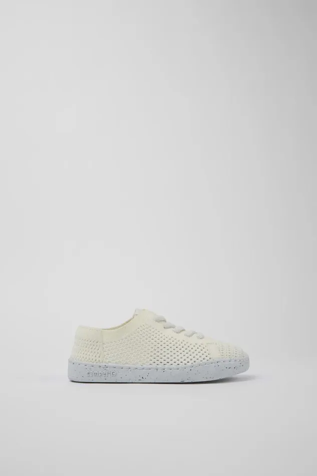 Kids Camper Sneakers Peu Touring White Textile Shoes For Kids