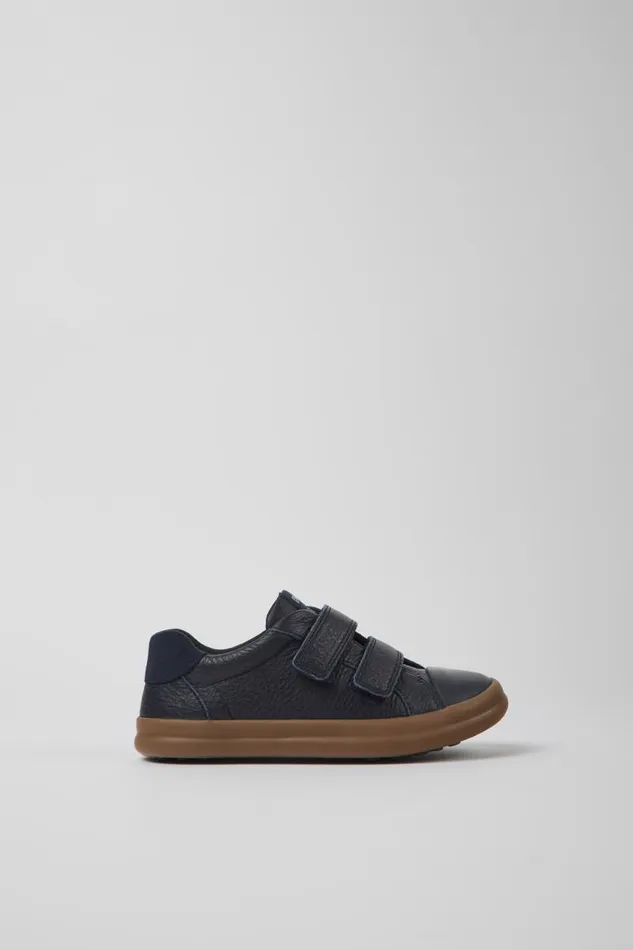 Kids Camper Sneakers Pursuit Blue Leather And Nubuck Sneakers For Kids