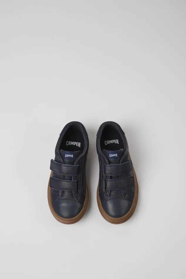 Kids Camper Sneakers Pursuit Blue Leather And Nubuck Sneakers For Kids