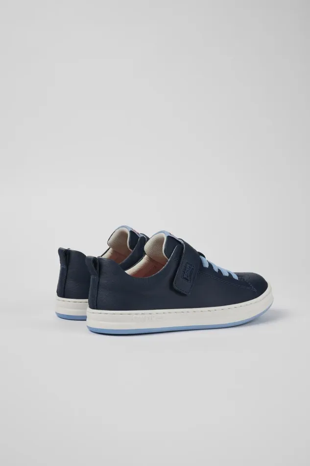 Kids Camper Sneakers Runner Blue Leather Sneaker