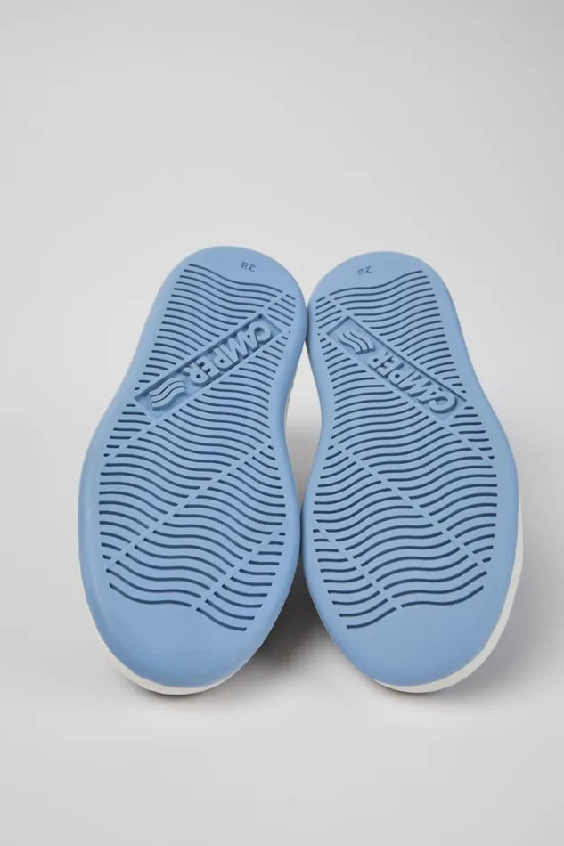 Kids Camper Sneakers Runner Blue Leather Sneaker