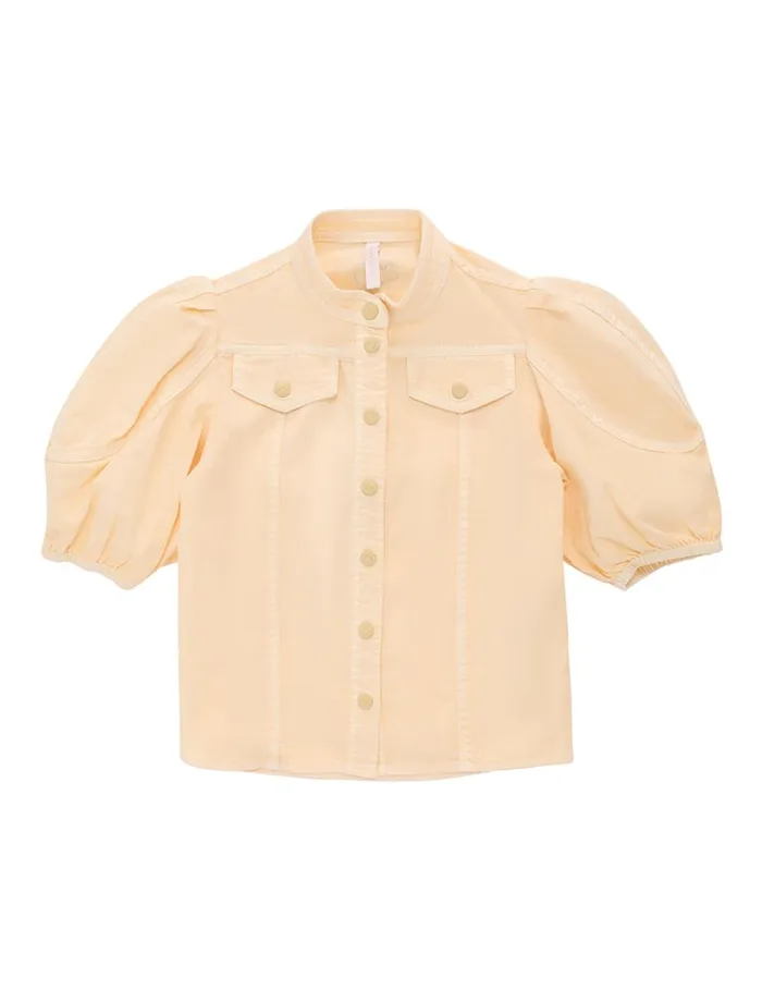 Kids Clothing Zimmermann August Utility Denim Top Macaroon