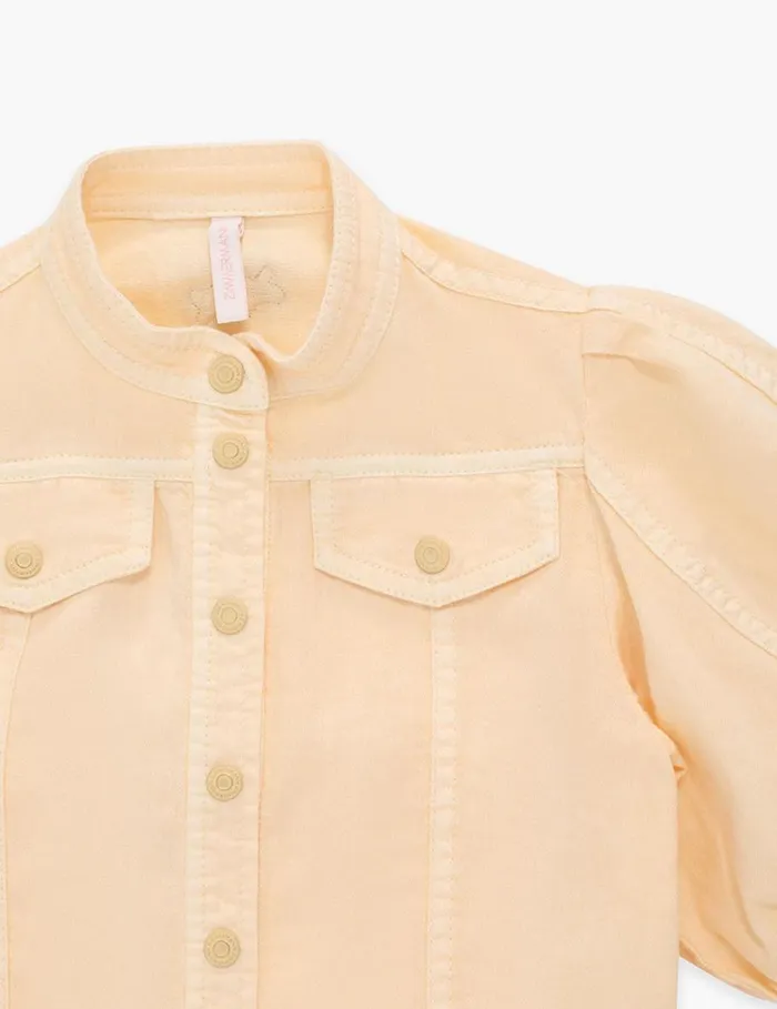 Kids Clothing Zimmermann August Utility Denim Top Macaroon