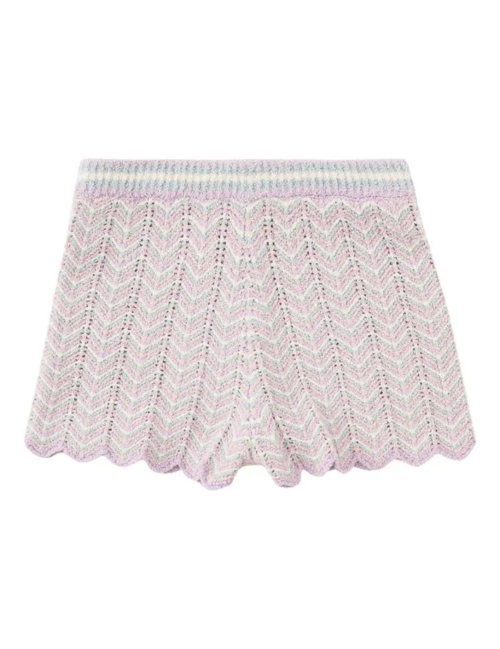Kids Clothing Zimmermann Halliday Textured Knit Shorts Multi