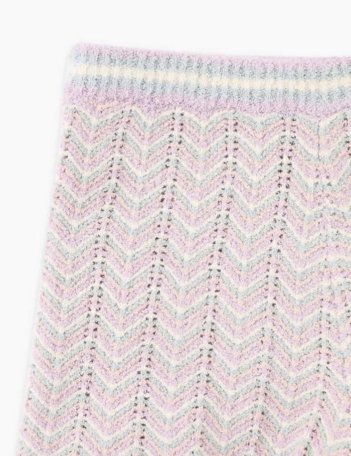 Kids Clothing Zimmermann Halliday Textured Knit Shorts Multi