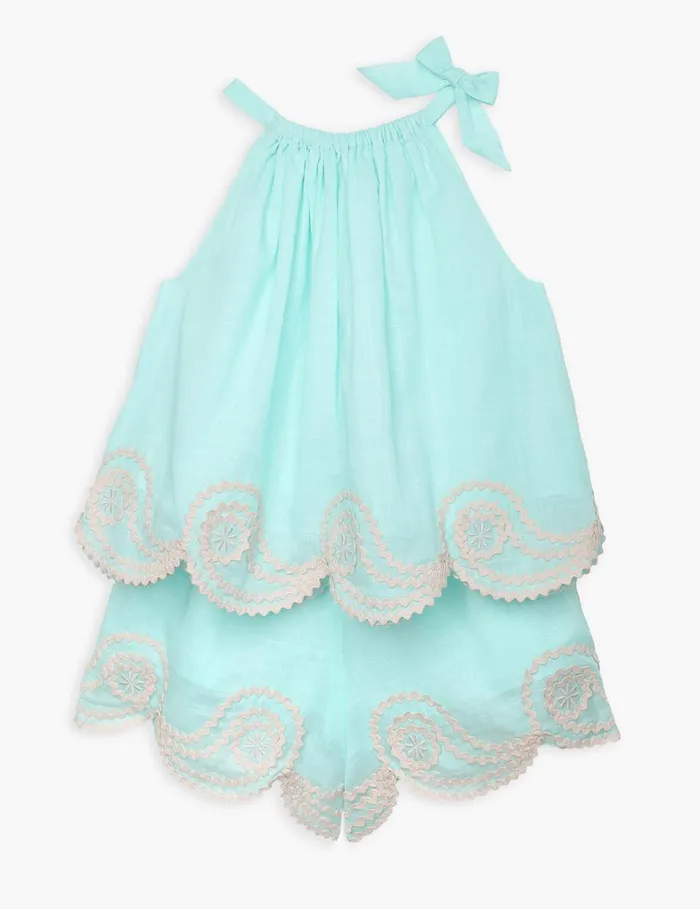 Kids Clothing Zimmermann Waverly Ric Rac Top Blue