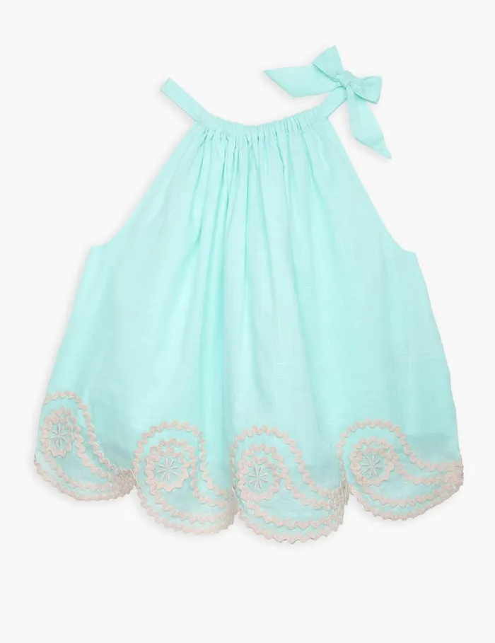 Kids Clothing Zimmermann Waverly Ric Rac Top Blue