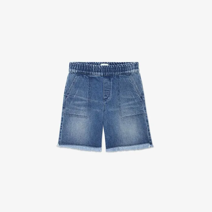 Kids Denim Bermudas Blue Fendi Ready To Wear