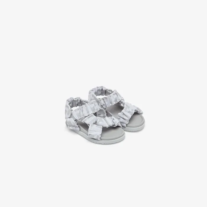 Kids Grey Fabric First Steps Sandals Grey Fendi Baby Boy
