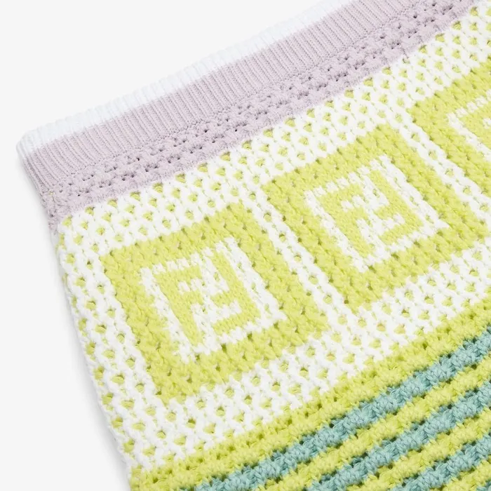 Kids Multicolour Cotton Knit Miniskirt Multicolour Fendi Ready To Wear