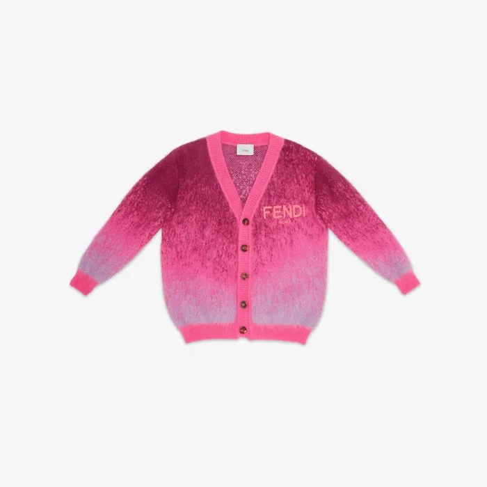 Kids Multicolour Wool Junior Cardigan Multicolour Fendi Ready To Wear
